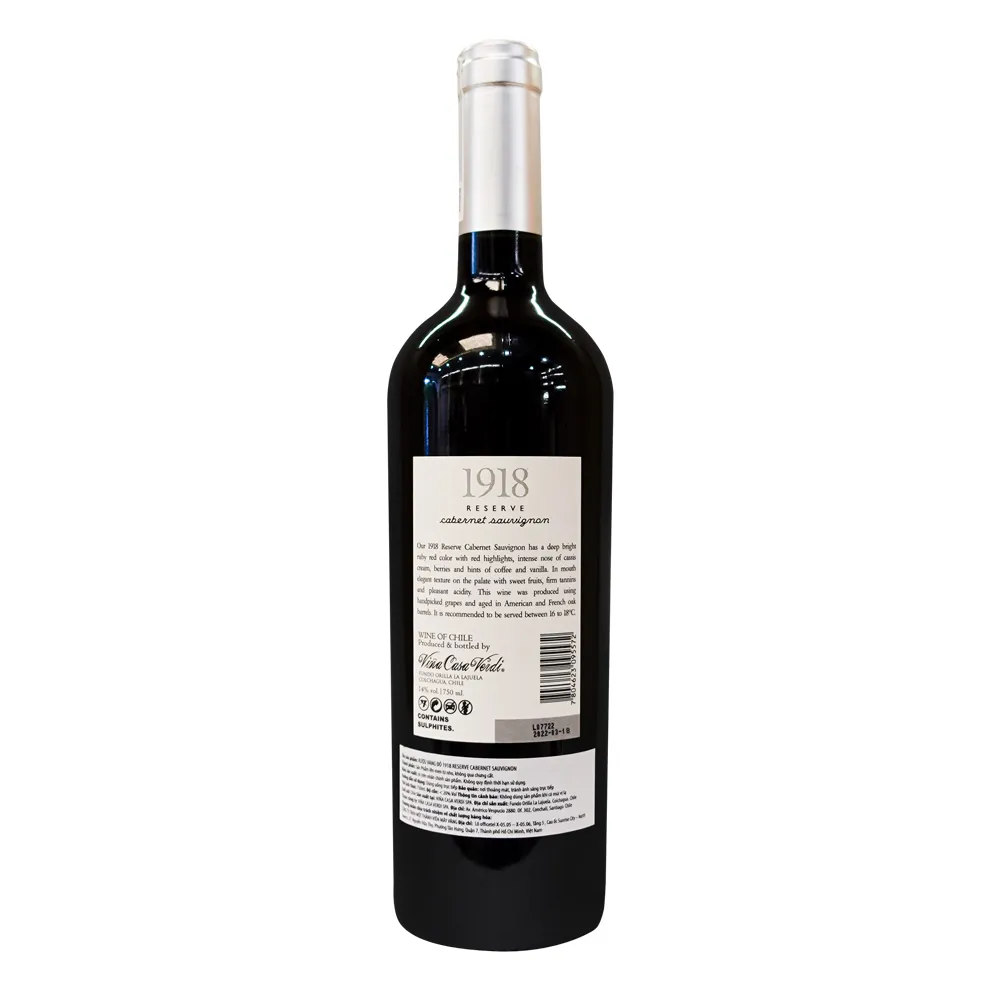 Rượu vang Chile 1918 Grand Reserve Cabernet Sauvignon 2 Rượu vang Chile 1918 Grand Reserve Cabernet Sauvignon
