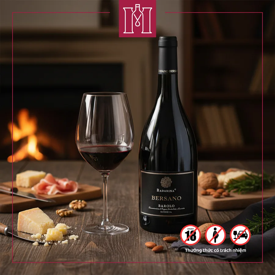 Rượu vang Ý Bersano Barolo Badarina Riserva DOCG 5 Rượu vang đỏ Ý Bersano Badarina Barolo Riserva 750ml