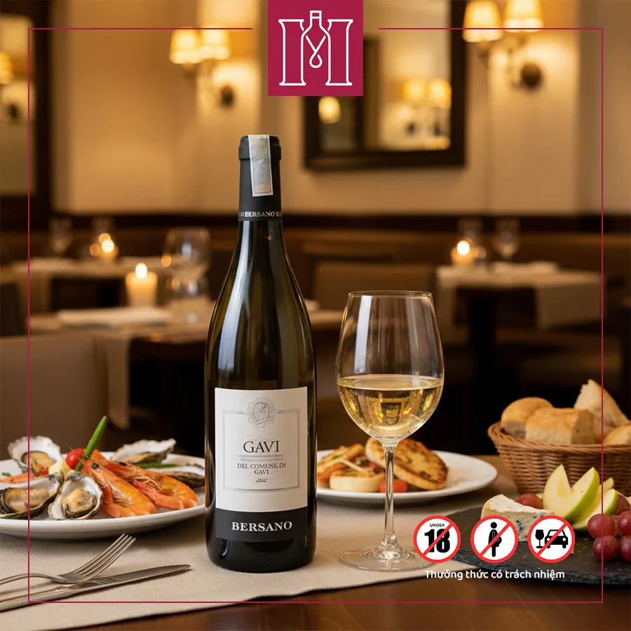 rượu vang trắng ý  Bersano Gavi Del Comune Di Gavi