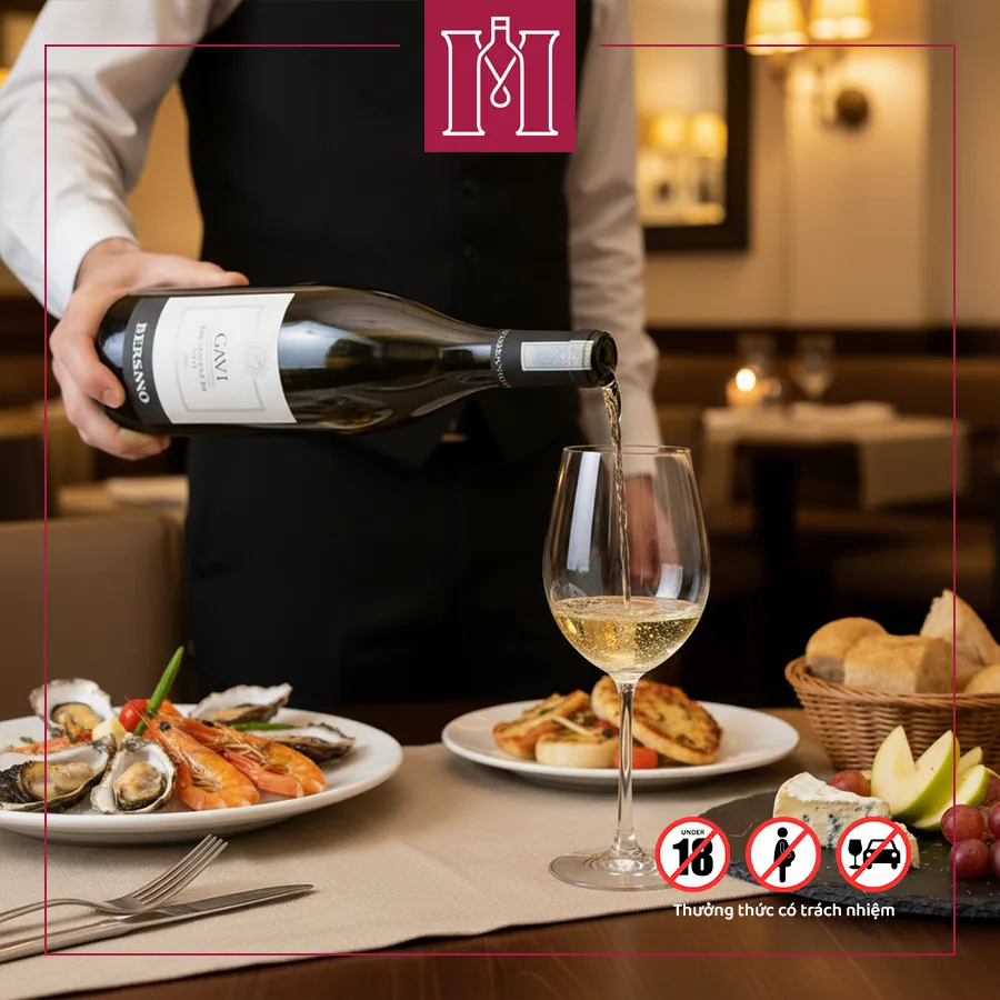 rượu vang trắng ý  Bersano Gavi Del Comune Di Gavi