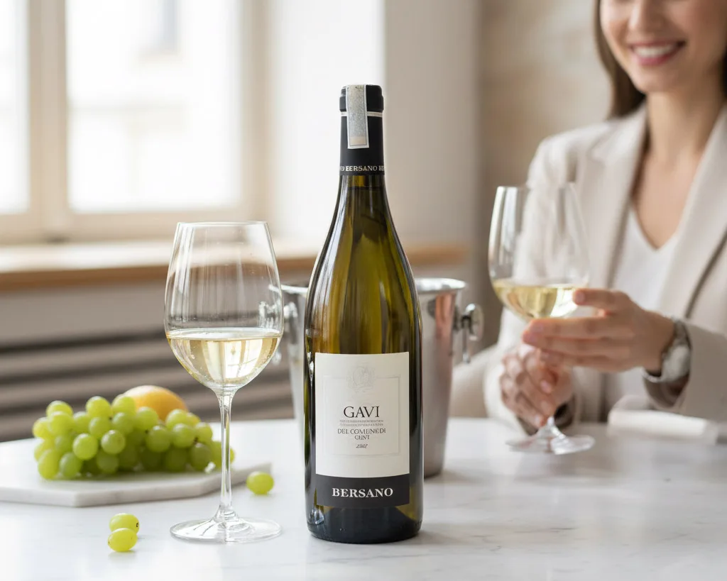 Nên mua rượu vang gì tặng sếp? Gợi ý chọn quà sang trọng, tinh tế, đúng chuẩn doanh nghiệp 11 Rượu vang trắng Ý Bersano Gavi Del Comune Di Gavi tặng sếp nữ
