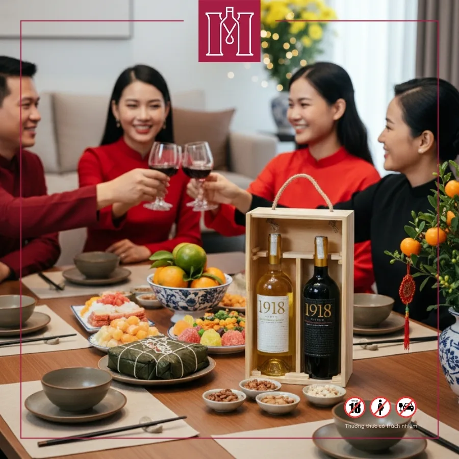 Combo 2 rượu vang Chile 1918 Classic kèm hộp gỗ 3 Combo 2 rượu vang Chile 1918 Classic kèm hộp gỗ