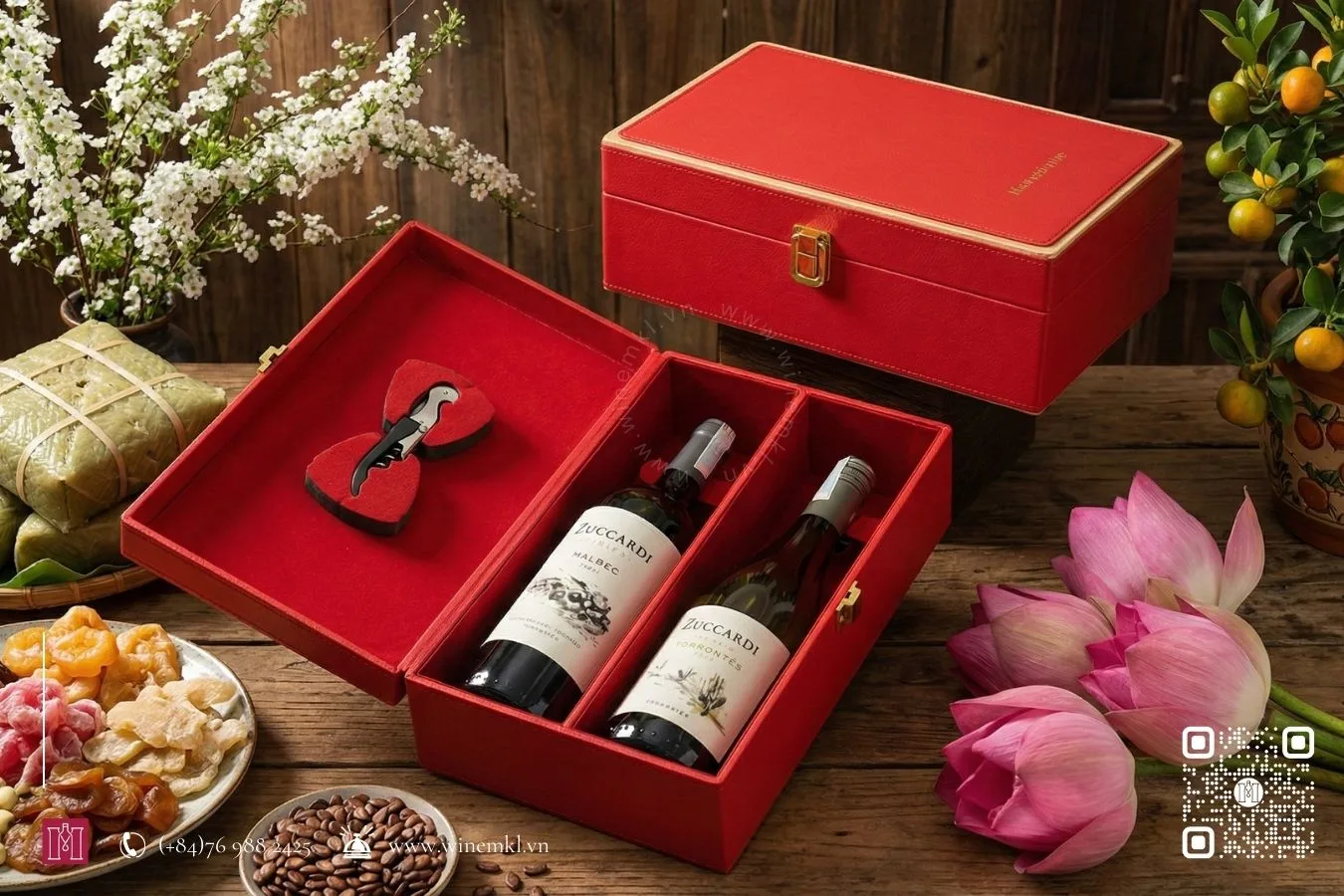 Combo 2 chai rượu vang Argentina Zuccardi Serie A kèm hộp da đôi đỏ 4 combo 2 chai rượu vang argentina zuccardi serie a kèm hộp da đôi đỏ