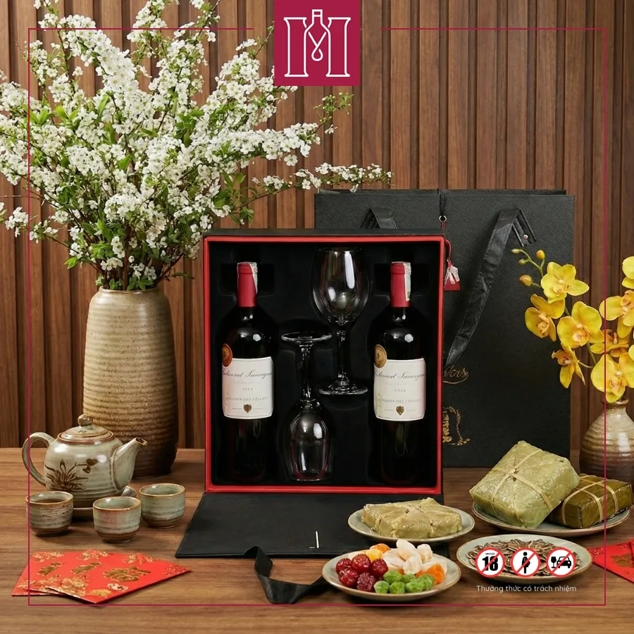 Combo 2 Chai rượu vang Mỹ Morgan Bay by Rutherford Ranch kèm hộp ly thủy tinh cao cấp 1 hộp quà rượu vang mỹ morgan bay rutherford ranch kèm cặp ly thủy tinh cao cấp